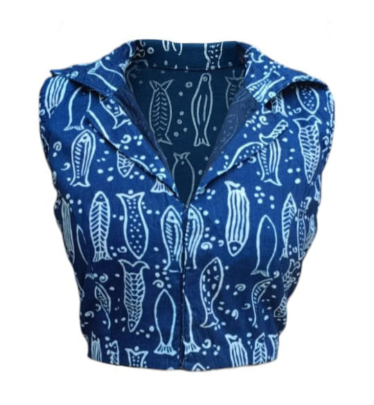 Nami collar crop top