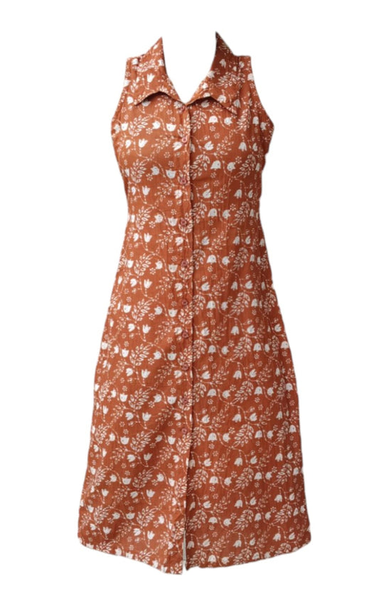 Rustic Bloom Button Dress